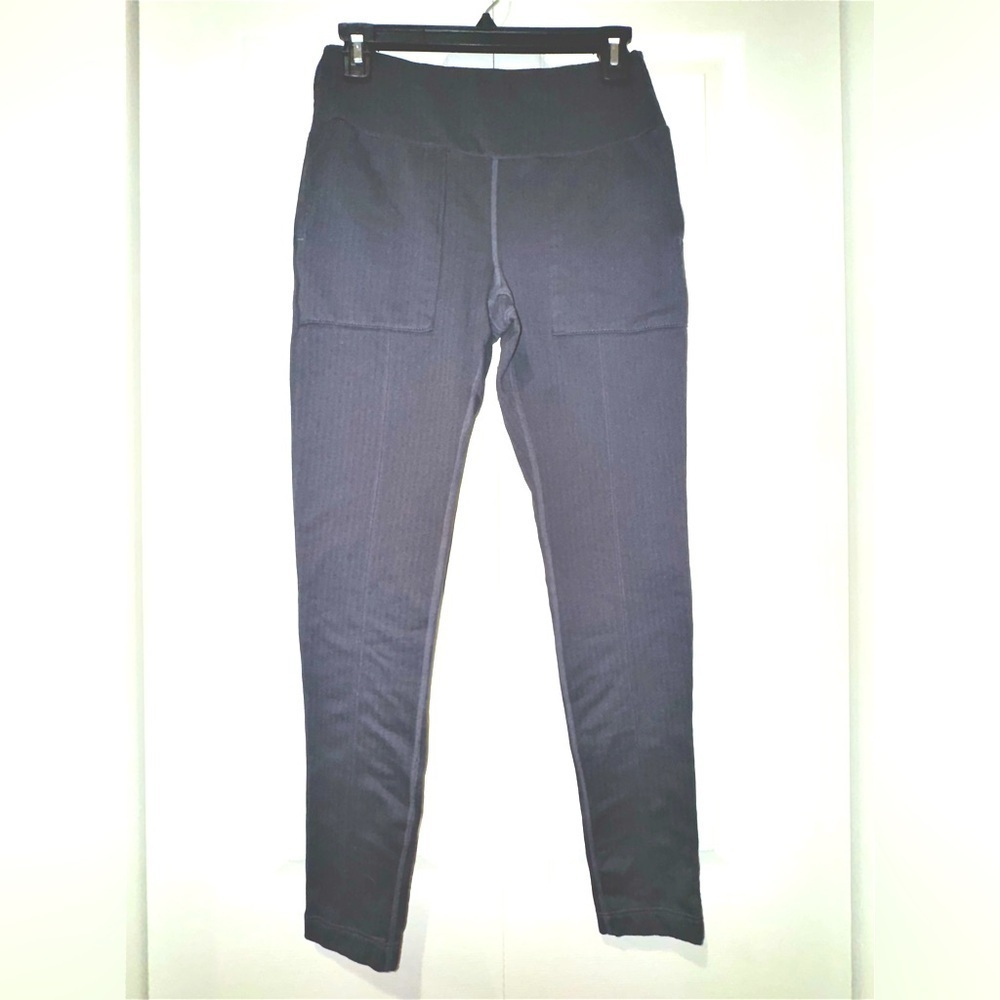 MONDETTA WOMENS JACQUARD KNIT LEGGINGS Charcoal NWT. Small. EUC
